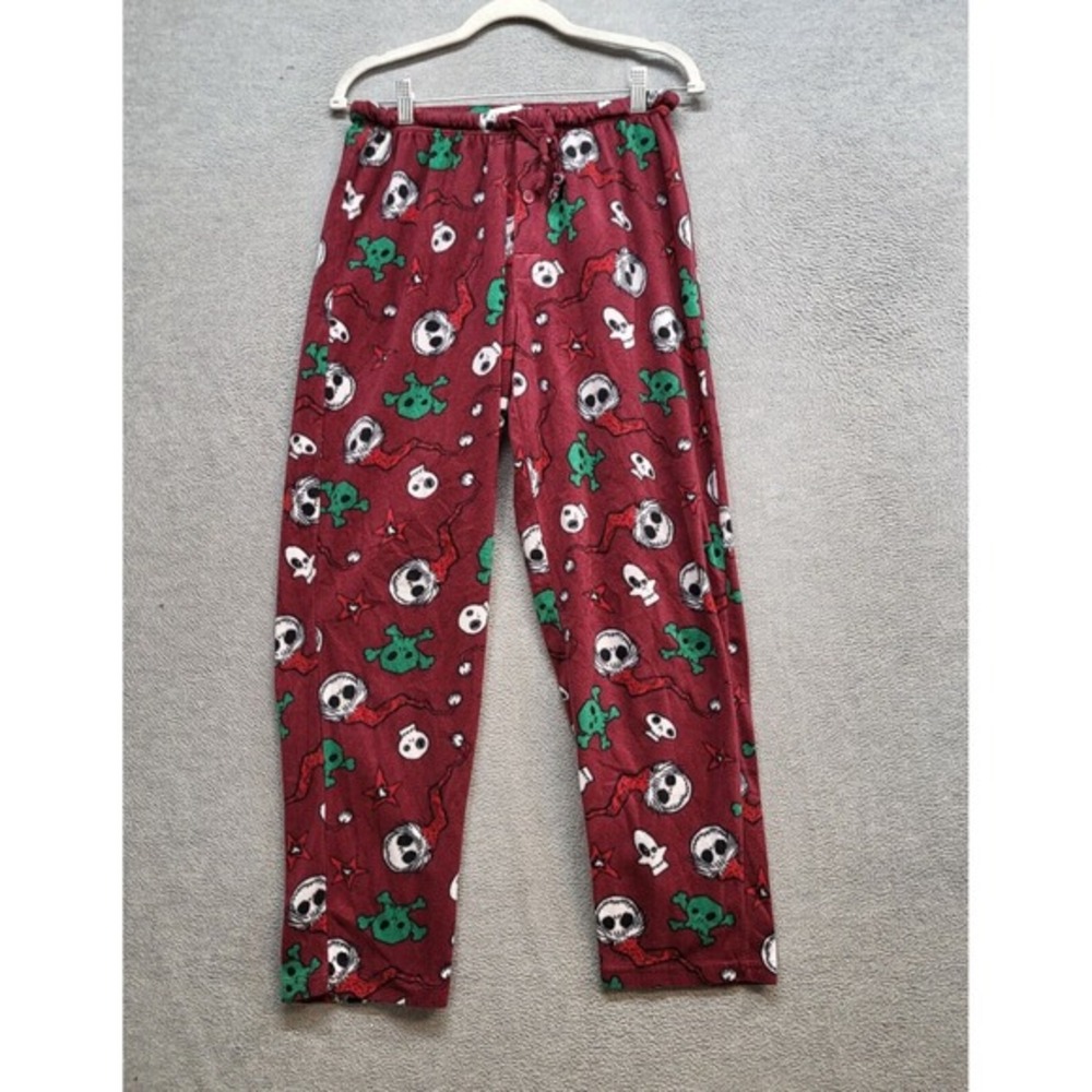 Disney Men Sleepwear Medium Red Pajama Pants Nightmare Before Christmas Allover